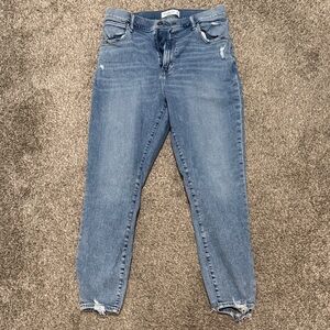 Abercrombie & Fitch Light Blue Ankle Jeans